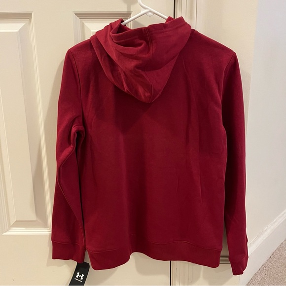 Boys Under Armour Maroon Hoodie with Logo - Picture 3 of 3